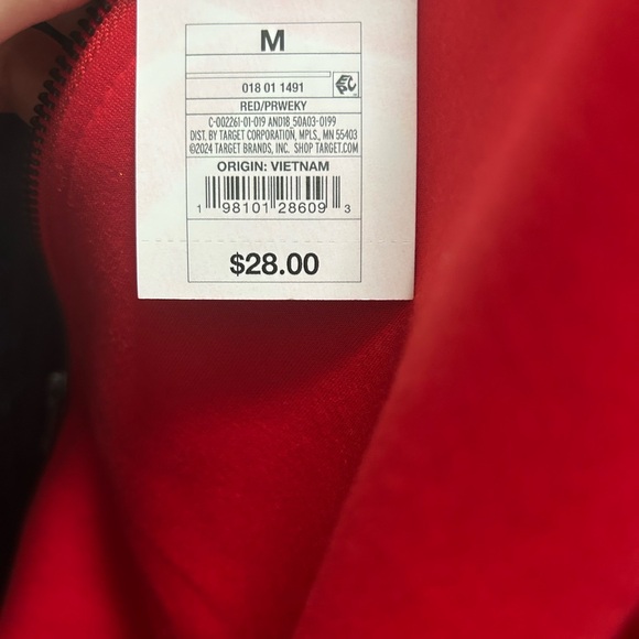 a new day Cropped Zip Hoodie Red Long Sleeve Sweatshirt Size M NWT - Picture 6 of 6